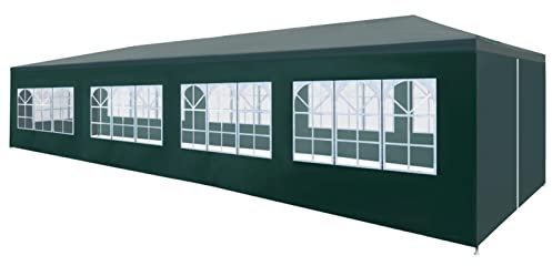 ShGaxin Tente de réception 3 x 12 m Vert,Tente de Réception,Protection UV,Imperméable,Tente de Camping,Chapiteau de Reception,Tente de Réception,Protection UV,Imperméable,