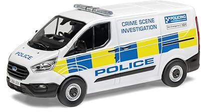 Corgi Diecast Model Vehicles - VA15103 Ford Transit Custom Leader, North Yorkshire Police, Men & Women Souvenir Gifts from UK - Small Die Cast Toy Car Models for Boys, Gift for Motor Enthusiasts
