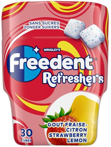 FREEDENT REFRESHERS - Chewing-gum Goût Fraise Citron - Boîte De 30 Dragées - 67g