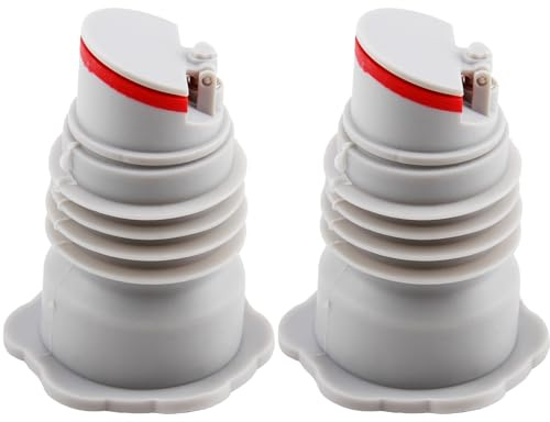 2 piezas juntas para manguera de desagüe de lavadora, 35 – 40 mm, cubierta de sellado de silicona, uso universal para tubos de desagüe domésticos, con tapa de cierre para evitar olores