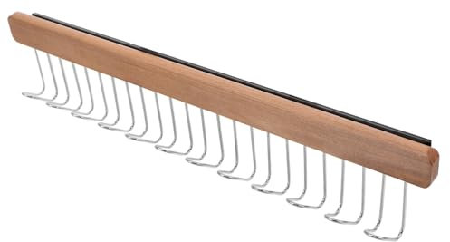 POPETPOP Appendiabiti in Legno Massello Estensibile Ganci Multipli Per Cappotti e Cravatte Organizer Per Armadio e Viaggio Design Salvaspazio Funzione Retrattile