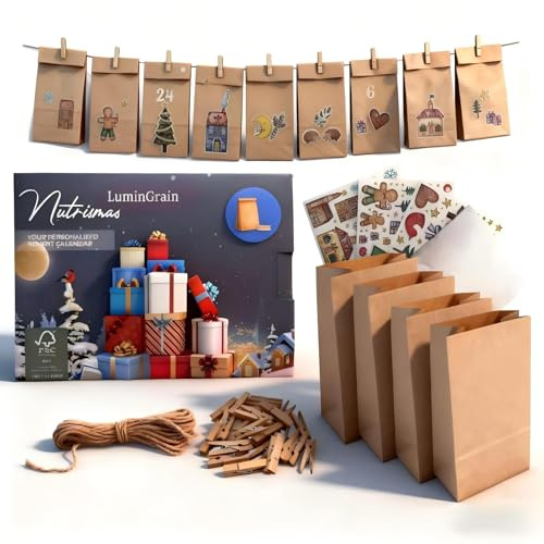 Calendrier de l'Avent à remplir – Calendrier de Noël à remplir – Calendrier de l'Avent DIY Artisanat