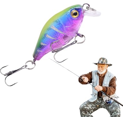 Lures da pesca per acqua , esca da pesca Bass | Swimbait Duro Artificiale - WOBblers Lyer Galleggiante per Trota Bass Catfish Portatile Azione Bait per Ghiaccio Kayak Fly Offshore Pond