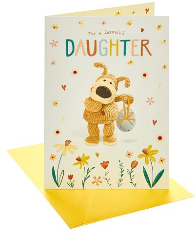 Boofle | Easter Card for Daughter | Cute Design | With Envelope | Easter Greeting Card | Her/Girls/Women | 13.7 x 21cm