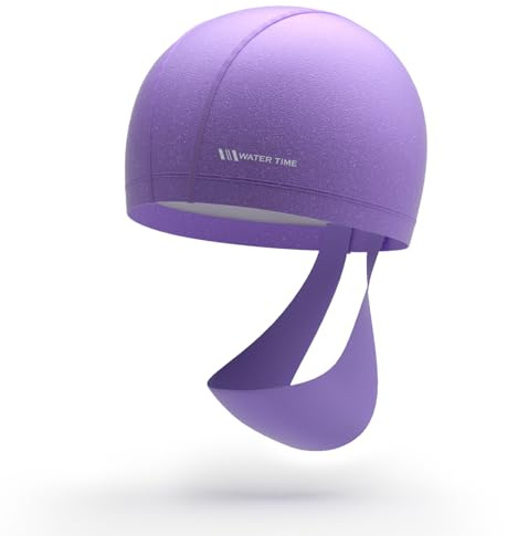 WATER TIME Starlight Waterproof Silicone Swim Cap with Headband | Stretchy Silicone Coating, Breathable Lining, Stylish Glitter Finish, Built in Headband Keeps Bangs, Keep Hair Dry