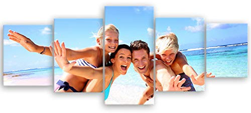 ge Bildet Bild auf Leinwand | Ihr eigenes Foto - Ihr Wunsch-Motiv auf Künstler-Leinwand in 200x80 cm mehrteilig als Wandbild XXL | Wand-deko Dekoration Wohnung modern Bilder | 1462