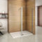Paroi de douche 60x200cm avec un volet retour en 30cm paroi de douche à l'italienne avec une barre de fixation extensible
