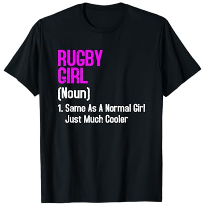 Rugby Girl Definition Sports Woman Athlete Maglietta
