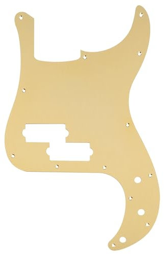 Musiclily Pro 13-Loch Aluminium P-Bass Schlagbrett Pickguard für Fender American Standard Precision Bass, Gold Anodized
