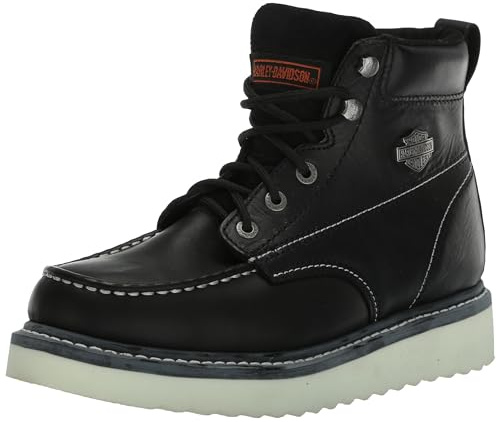 Harley-Davidson Men's Beau 7.5 Inch Wedge Boot, Black, 8.5