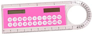NUOBESTY Mini Calculatrice de Règle 10 Cm Multifonction Digitale en Plastique, Compacte et Portable, pour L’école et Bureau, Fournitures Scolaires pour Garçon et Filles Couleur Aléatoire