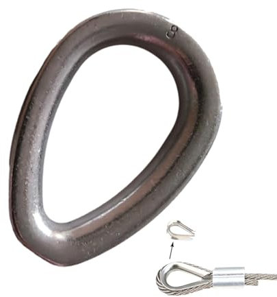 Guardacabos para cables de cuerda, guardacabos para anclajes de barco, equipo de aparejo, guardacabos de alambre de acero inoxidable y abrazadera en diferentes especificaciones para accesorios de