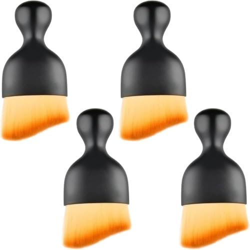 Mainiusi Lot de 4 pinceaux de nettoyage pour voiture - Brosse de détail pour voiture - Brosse à poussière pour intérieur de voiture