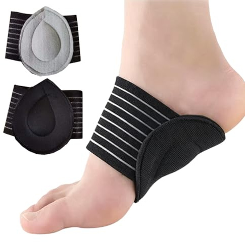 2 piezas de vendas de soporte para el arco del pie, vendas de soporte metatarsiano, vendas ajustables para la fascitis plantar, vendas de soporte metatarsiano para el dolor de arco del pie