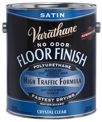 1 gal Rust-Oleum Brands 230231 Clear Varathane, Diamond Water-Based Interior Floor Polyurethane, Satin