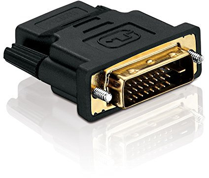 HDSupply HA010 Adaptateur DVI - HDMI (DVI-D mâle (24 + 1) vers HDMI femelle (19pol)), noir