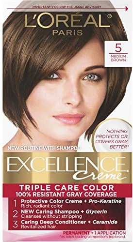 L'OREAL - Excellence Color Creme 5 Medium Brown - 1 Application