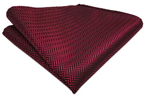 TigerTie Designer Einstecktuch in weinrot gestreift