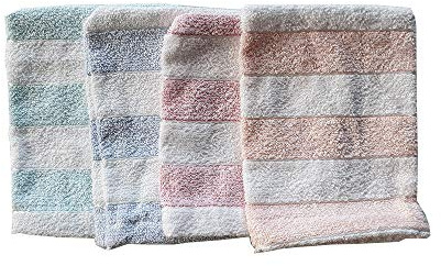 M&O MANOPOLE Bagno/Guanti 100% Cotone 4 Pezzi per Bambini Anziani O Altro