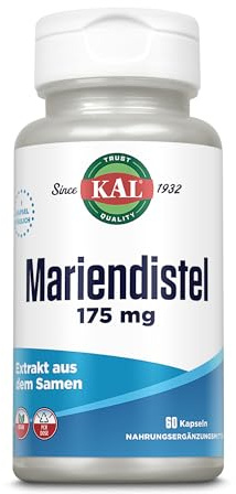 KAL Mariendistel-Extrakt | 175 mg | 60 Kapseln | laborgeprüft | vegetarisch | Nahrungsergänzungsmittel mit Silymarin | Gemisch aus Silybin, Silychristin und Silydianin