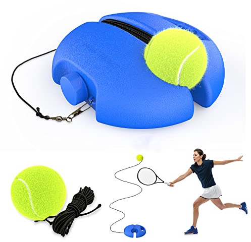 CHEGIF Tennis Trainer Rebound Ball, Solo Training Equipment, Portable Tennis Rebounder Kit, 2 String Balls, Suitable for Beginners Exercise