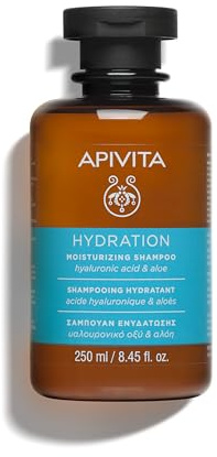 Apivita Shampooing Hydratation – Shampooing hydratant naturel à l'acide hyaluronique, à l'aloe vera et au miel