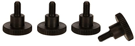 Precisiongeek Schwarz Stahl Ansatzschraube Rändelschrauben DIN 464 (4, M4 x 8mm)