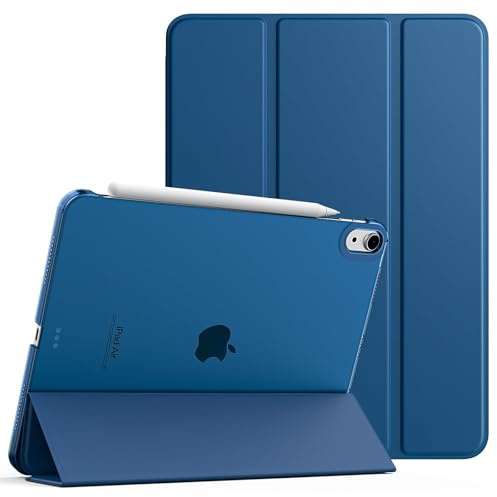 TiMOVO Cover per iPad Air 11 Pollici (M4 2026/M3 2025/M2 2024), Custodia iPad Air 5a/4a Gen (2022/2020) 10,9 Pollici, Ultra Sottile Leggero Semi-Trasparente Rigido Cover, Blu Abisso