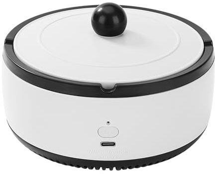 Rechargeable ashtray air purifier for home, living room, office, car mounted smoking tank to remove secondhand smoke and eliminate smoke odor（white）