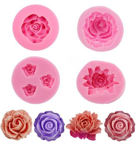 TEOZBLU Stampo in silicone per pasticceria fai da te mini fiore stampo di Natale decorazione della cucina decorazione della torta resina colata pasta di fiori fondente