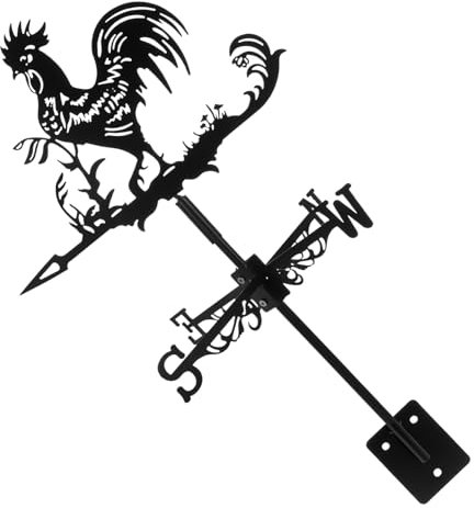 VINTORKY Girouette Décorative Forme De Coq pour Toiture Indicateur De Direction du Vent pour Ferme Et Jardin Résistance Aux Intempéries