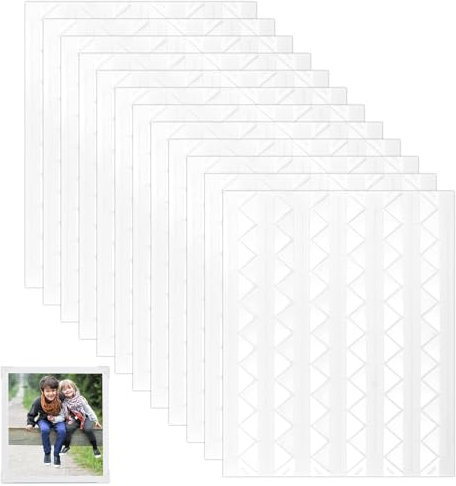 Coicok 1224 Stück Fotoecken Selbstklebend, Fotoecken, Fotoecken Selbstklebend Transparent, Klebeecken für Fotos, Fotosticker für Bilder, Alben, Scrapbook, DIY, Basteln, Fotoalbum Zubehör