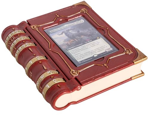 MTG Commander EDH Kommandozone/Tablett für Magic The Gathering – Command Zone Tray mit Schadens, Zauber & Lebenszählern. Würfel & Token im Inneren Aufbewahren – MTG Zubehör Geschenk. (Rot)