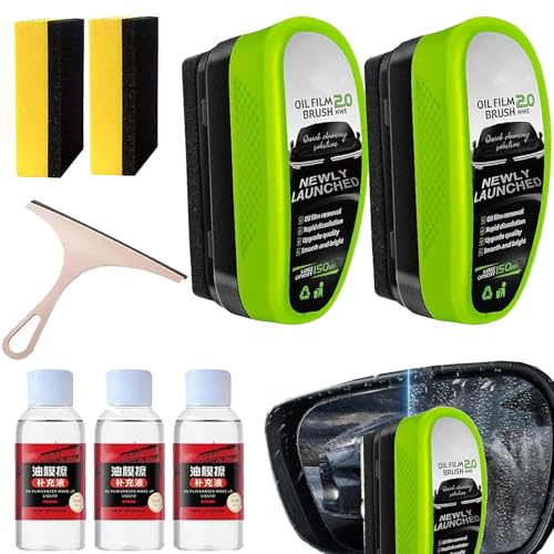 Jetdryshop - Nettoyant pour vitres de voiture - Brosse de nettoyage pour vitres de voiture - 2 pièces