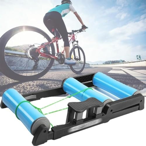 Indoor Bike Rollers, Adjustable Parabolic Trainers for 24-29 Mountain Bikes & 700C Road Bikes - Professional Home Folding Cycling Equipment