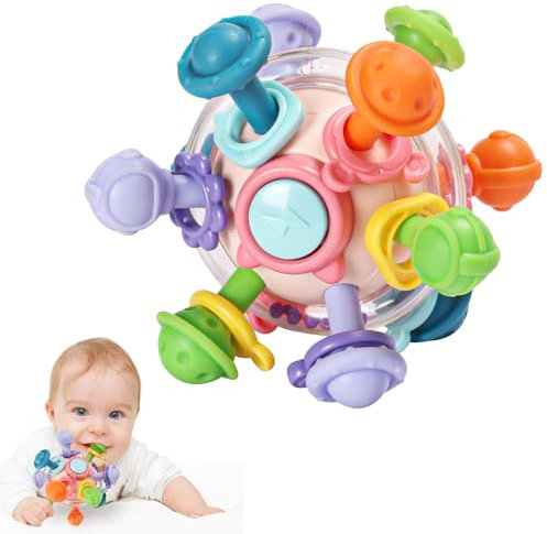 Venditer Pelota Sensorial Bebé, Sonajero Bebé 0-3 Meses, Juguetes Bebés 6-12 Meses, Juguetes Montessori 0-6 Meses, Juguetes Sensoriales Educativos Regalo Recien