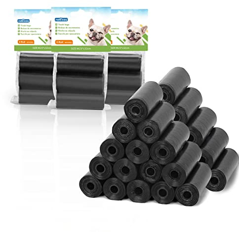 Nobleza – Sac a crottes Chien Sacs pour excréments de Chien. 1080 sachets à déjections Canines, 72 Rouleaux, Couleur Noir.