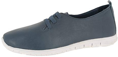 Andrea Conti 0027017 Halbschuhe Damen Slipper Leder, Größe:37 EU, Farbe:Blau