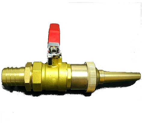 SSIMOO Brass Ball Valve Switch,Garden Water Gun Hose Connector,Jet Lance Spray Nozzle for High Pressure Car Wash Watering DN25 1 Inch Kindly (Size : 32mm)
