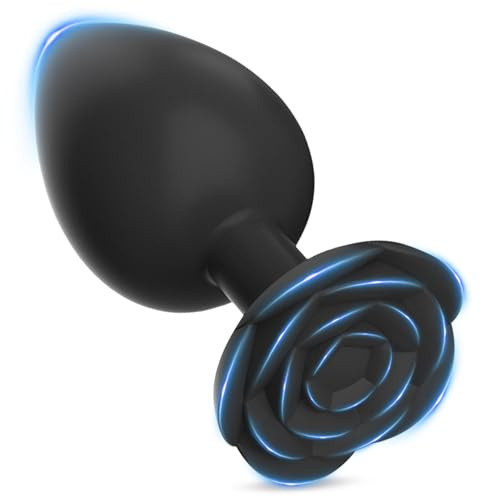 AMZII Plugs Anals Silicone Plug Anal Plug Femme Débutante,Godemichés Anal Plug Fleur Gode Sex Toys Anals,Godemichets Plug Anus Femme Godes Dilatateur Anus Jeux Sexuelle Adulte Couple (3.0, M)