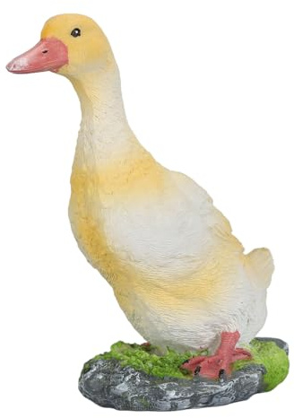 Qcwwy Décoration de Jardin pour L'extérieur, Statue de Jardin en Résine, Sculpture d'art de Canard, Sculpture de Canard en Plein Air, Petite Figurine de Caneton, Ornements de Pelouse,
