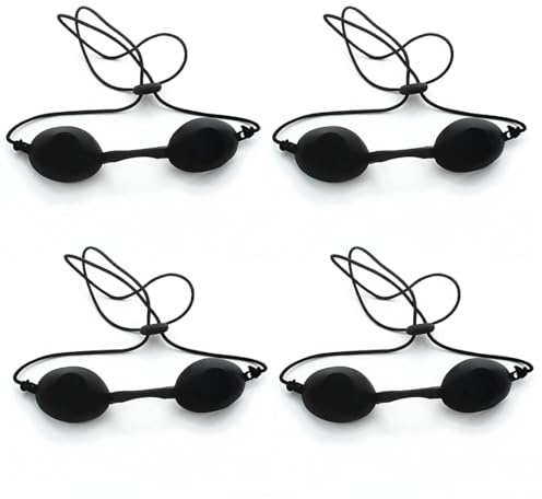 XOXVURI 4 Pièces Lunettes Bronzage, Lunettes de Solarium, Silicone Souple Durable Confortable, Lunettes de Protections Noir Convient à la Clinique de Beauté ou à la Maison lunette uv cabine
