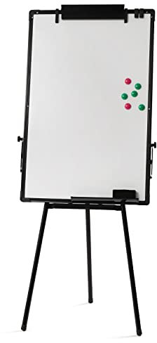 Flipchart-Ständer-Whiteboard, Magnetisches Tragbares Trocken abwischbares Brett, Magnetische Whiteboard Staffelei, 36 x 24 Zoll, Portable Dry Erase Board höhenverstellbar für Schule Büro und Zuhause