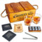 Mixology Whiskey Gift Set - Whiskey Glass Set with Rustic Wooden Crate, 8 Granite Whiskey Stones, 300ml Whiskey Glasses, For Men, Dad, Husband, Boyfriend (Tan)