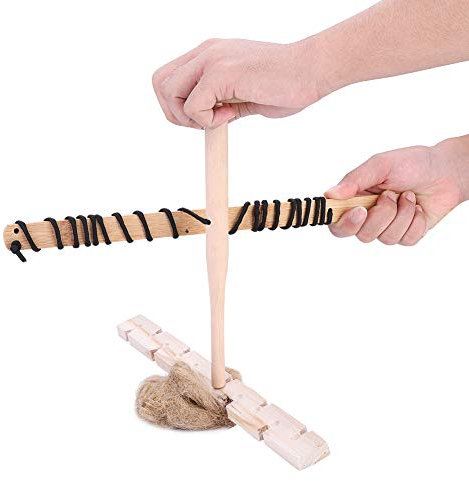 F&Y Wood Drilling Fire Starter Kit – Lightweight Emergency Survival Tool for Outdoor Camping and Hiking