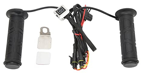 Jonlaki 1 par de Empuñaduras Calefactables para Motocicleta de 12V con Temperatura para una Conducción Cómoda en ATV