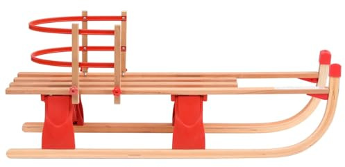 Generico Slittino Pieghevole con Schienale in Legno 119 cm,Articoli Sportivi,Ricreazione all'aperto,Sport e attività Invernali,Slitte-92493