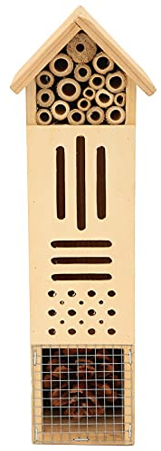 Omquot Casa per insetti appesa in legno per la decorazione e l'osservazione del giardino, e durevole per api, e farfalle, parchi esterni