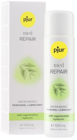 pjur med REPAIR (100ml) - Gel lubrificante medicinale a base d’acqua - l’acido ialuronico rigenera la pelle secca e stressata