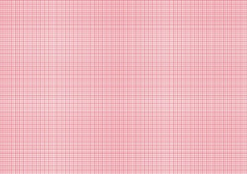 2 STÜCK Millimeterpapier Block DIN A3 (297 x 420 mm) 25 Blatt, (rot)